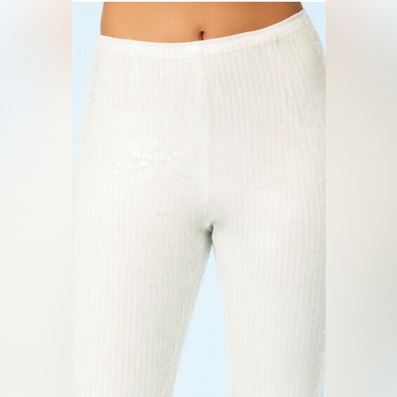 NWT FOREVER 21 l Sequin High-Rise Flare Pants size xs - Picture 6 of 11